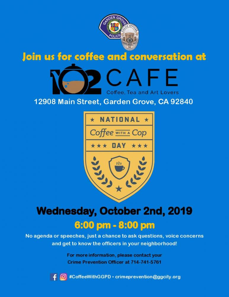 National Coffee with a Cop Day City of Garden Grove